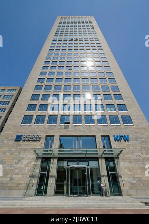 ibc-Tower, Theodor-Heuss-Allee , Frankfurt am Main, Hessen, Deutschland Stockfoto