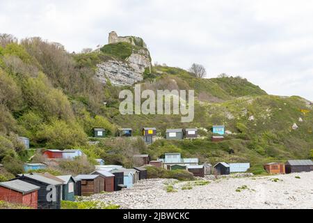 Landschaftsfoto von Church Ope Cove in Portland in Dorset Stockfoto