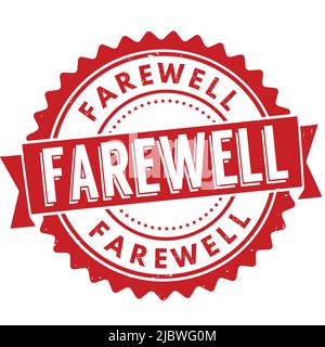 Abschied Grunge Gummi-Stempel auf weißem Hintergrund, Vektor-Illustration Stock Vektor