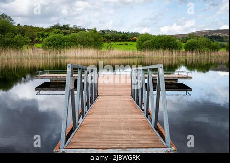 Legen Sie an einem See in der Grafschaft Donegal Irland an Stockfoto