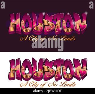 A Cool Genuine Wildstyle Graffiti Name Design - Houston Stock Vektor