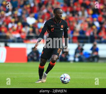 Cardiff City Stadium, Cardiff, Großbritannien. 8.. Juni 2022. UEFA Nations League Football, Wales versus Niederlande; Jordan Teze of Netherlands Credit: Action Plus Sports/Alamy Live News Stockfoto