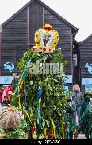 England, East Sussex, Hastings, The Annual Jack in the Green Festival, Jack in the Green Parade Stockfoto