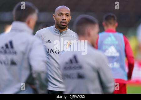 BRÜSSEL, BELGIEN - 8. JUNI: Thierry Henry aus Belgien während der UEFA Nations League Ein Spiel der Gruppe 4 zwischen Belgien und Polen im Stade ROI Baudouin am 8. Juni 2022 in Brüssel, Belgien (Foto: Joris Verwijst/Orange Picles) Stockfoto