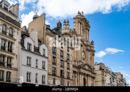 Paris, typische Gebäude im Marais Stockfoto