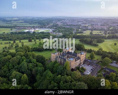 Der Riverside Ground, bekannt aus Sponsoring-Gründen als der Seat Unique Riverside, ist ein Cricket-Veranstaltungsort in Chester-le-Street, County Durham, England. Stockfoto