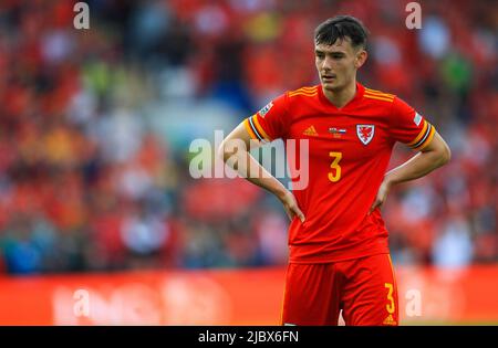 Cardiff City Stadium, Cardiff, Großbritannien. 8.. Juni 2022. UEFA Nations League Football, Wales versus Niederlande; Dylan Levitt of Wales Credit: Action Plus Sports/Alamy Live News Stockfoto