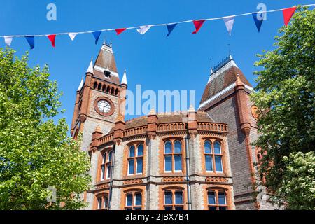 Reading Museum and Town Hall, Blagrave Street, Reading, Vereinigtes Königreich Stockfoto