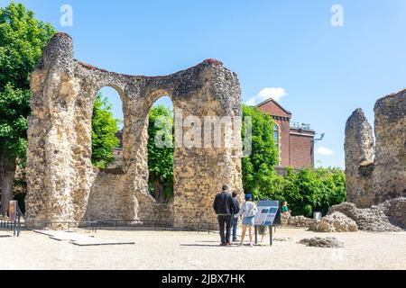 Die Ruinen von Reading Abbey, Abbey Quarter, Reading, Vereinigtes Königreich Stockfoto