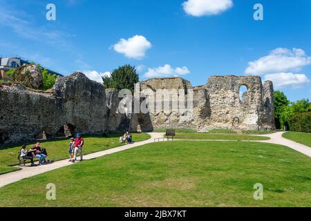 Die Ruinen des Chapter House, Reading Abbey, Abbey Quarter, Reading, England, Vereinigtes Königreich Stockfoto