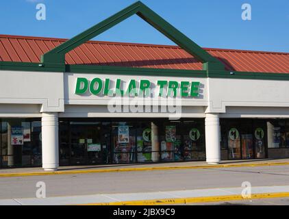 Dollar Tree Store Front in Green Bay, Wisconsin. Stockfoto