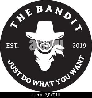Bandit Symbol Logo Design Inspiration Vektor Illustration Vorlage Stock Vektor