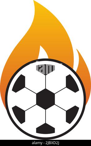 Fußball-Logo Design Vektor-Vorlage Stock Vektor