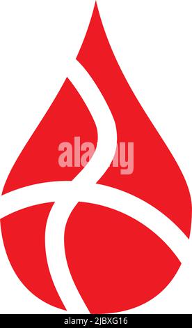Vektorvorlage für das Design des Blutsymbols Stock Vektor