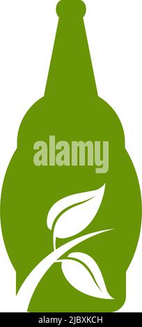 Flasche Symbol Logo Design Vektor Illustration Vorlage Stock Vektor