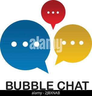 Bubble Chat Logo Symbol Design Inspiration Vektor Vorlage Stock Vektor