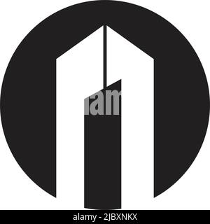 Wohnung Logo Symbol Design Vektor Vorlage Stock Vektor