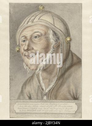 Porträt von Pieter Cornelisz. Van der Morsch, Abraham Delfos (möglicherweise), nach Anonym, 1741 - 1820, Zeichner: Abraham Delfos, (Möglicherweise), nach: Anonym, 1741 - 1820, Papier, Pinsel, H 278 mm × B 174 mm Stockfoto