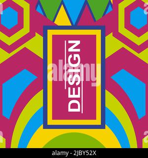 Bunte memphis Stil Hintergrund abstrakte Vorlage Design Illustration Stock Vektor
