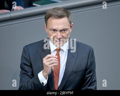 Berlin, Deutschland. 03.. Juni 2022. Lindner fordert eine offene Debatte über die Rückkehr der Kernenergie. Quelle: Britta Pedersen/dpa/Archivbild/dpa/Alamy Live News Stockfoto