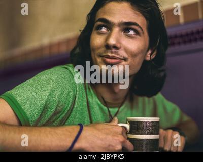 Menschen trinken Kaffee im café Stockfoto