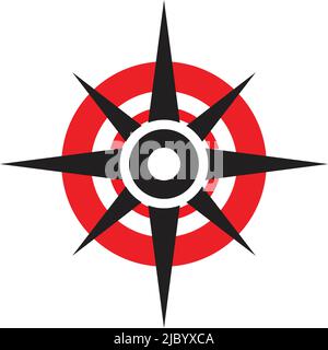 Vektorvorlage für das Design des Kompasslogos Stock Vektor