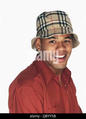Junge afrikanische Mann mit Hut Stockfoto