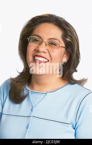 Frau mittleren Alters, lachen Stockfoto