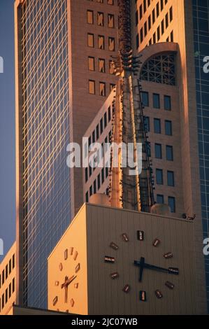 Glockenturm des Gebäudes der Mercantile National Bank, Dallas, Texas, USA Stockfoto