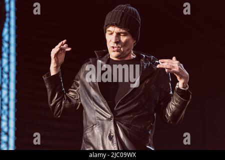 Kopenhagen, Dänemark. 10. August 2018. Joakim Thastrom spielt live auf der Bühne des Haven Festivals in Kopenhagen. (Foto von Valeria Magri/SOPA Images/Sipa USA) Quelle: SIPA USA/Alamy Live News Stockfoto