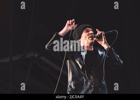 Kopenhagen, Dänemark. 10. August 2018. Joakim Thastrom spielt live auf der Bühne des Haven Festivals in Kopenhagen. (Foto von Valeria Magri/SOPA Images/Sipa USA) Quelle: SIPA USA/Alamy Live News Stockfoto