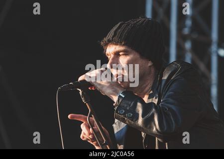 Kopenhagen, Dänemark. 10. August 2018. Joakim Thastrom spielt live auf der Bühne des Haven Festivals in Kopenhagen. (Foto von Valeria Magri/SOPA Images/Sipa USA) Quelle: SIPA USA/Alamy Live News Stockfoto