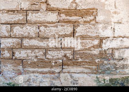 Hintergrund der alten Vintage Ziegel Wand Textur Stockfoto