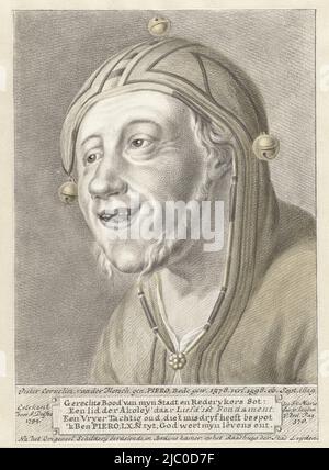 Porträt von Pieter Cornelisz. Van der Morsch, Zeichner: Abraham Delfos, nach: Anonym, 1741 - 1820, Papier, Bürste, H 240 mm × B 169 mm Stockfoto