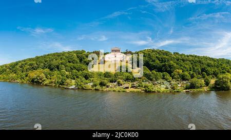 Walhalla, ein historisches Wahrzeichen in der Nähe von Regensburg, Bayern, Deutschland Stockfoto