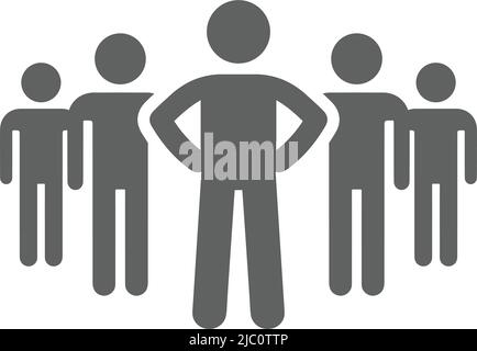 Das Symbol für Kandidaten, Gruppe und Team ist auf weißem Hintergrund isoliert. Verwendung für Grafik- und Webdesign oder kommerzielle Zwecke. Vektor-EPS-Datei. Stock Vektor
