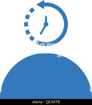 Symbol für Zeitplan, Zeit, Arbeitsstunden – einfache editierbare EPS-Vektordatei. Stock Vektor