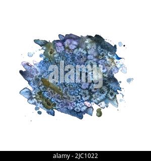 Aquarell-Illustration eines Flecks, Streifen mit Textur. Isoliert. Zur Dekoration Stockfoto