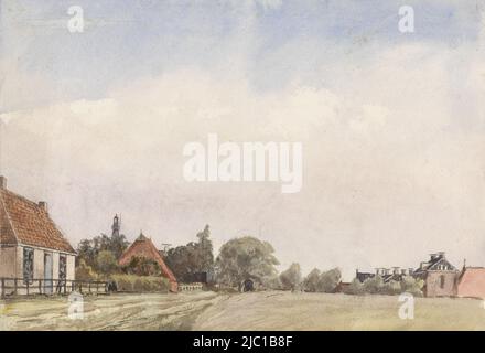 Ansicht von Schiermonnikoog, Zeichner: Jan Daniël Cornelis Carel Willem Baron de Constant Rebecque, 27-Jun-1875, Papier, Pinsel, H 253 mm × B 359 mm Stockfoto
