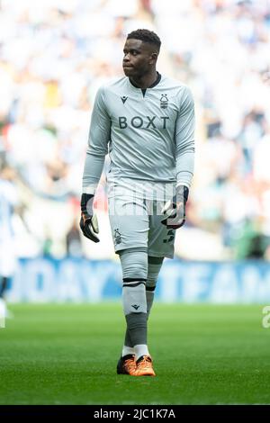 LONDON, ENGLAND - 29. MAI: Brice Samba aus Nottingham Forest während des Play-Off-Finalmatches der Sky Bet Championship zwischen Huddersfield Town und Nottingh Stockfoto