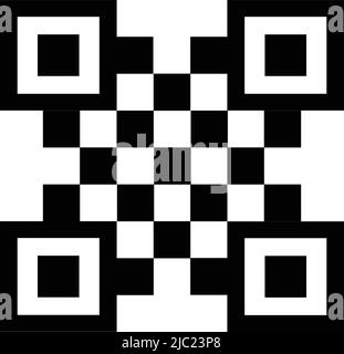 QR-Code auf weißem Hintergrund. Vektorgrafik. Stock Vektor