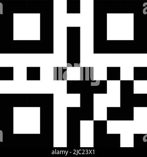 QR-Code auf weißem Hintergrund. Vektorgrafik. Stock Vektor