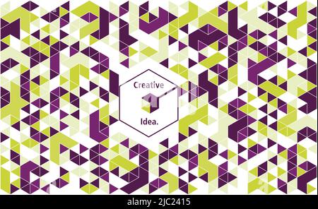 Abstraktes Bauhaus-Muster, geometrischer Hintergrund, Vektorkreis, Quadrat-, Dreieck- und Kreisform. Farbiger Bauhaus-Muster, Hintergrund, Plakat Stock Vektor