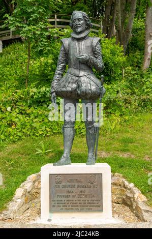 Admiral Sir George Somers Statue, Lyme Regis, Dorset, England Stockfoto