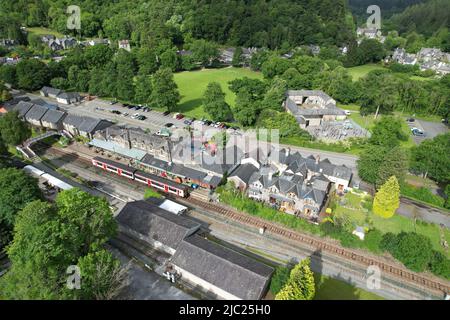 Betws y Coed North Wales UK Drohne Luftaufnahme Stockfoto