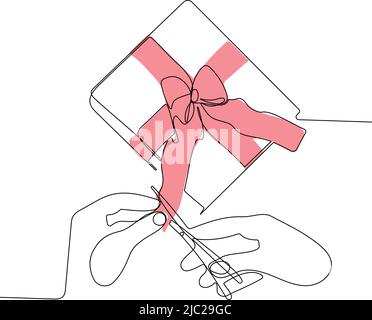 Geschenkbox voller dekorativer festlicher Objekte Stock Vektor