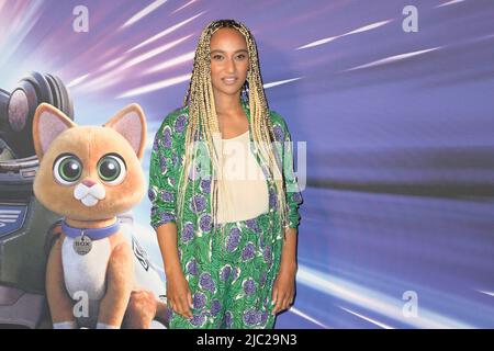 Rom, Italien. 09.. Juni 2022. Esther Elisha besucht die Fotowand des Disney Pixar Films Lightyear La Vera storia di Buzz im Space Moderno. Kredit: SOPA Images Limited/Alamy Live Nachrichten Stockfoto