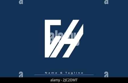 Alphabet Buchstaben Initialen Monogramm Logo CH , HC Stock Vektor