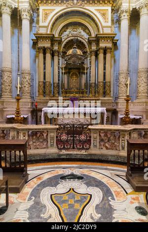 Die Kapelle des Allerheiligsten Sakraments in der St. Lucia-Kathedrale von Syrakus (Duomo di Siracusa) in der Kathedrale von Syrakus, Sizilien. Italien. (129) Stockfoto