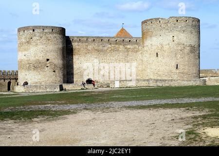 Akkerman Festung, Hauptzitadelle und halten am Ufer der Dniester Mündung, Bilhorod-Dnistrovskyi, Region Odessa, Ukraine Stockfoto